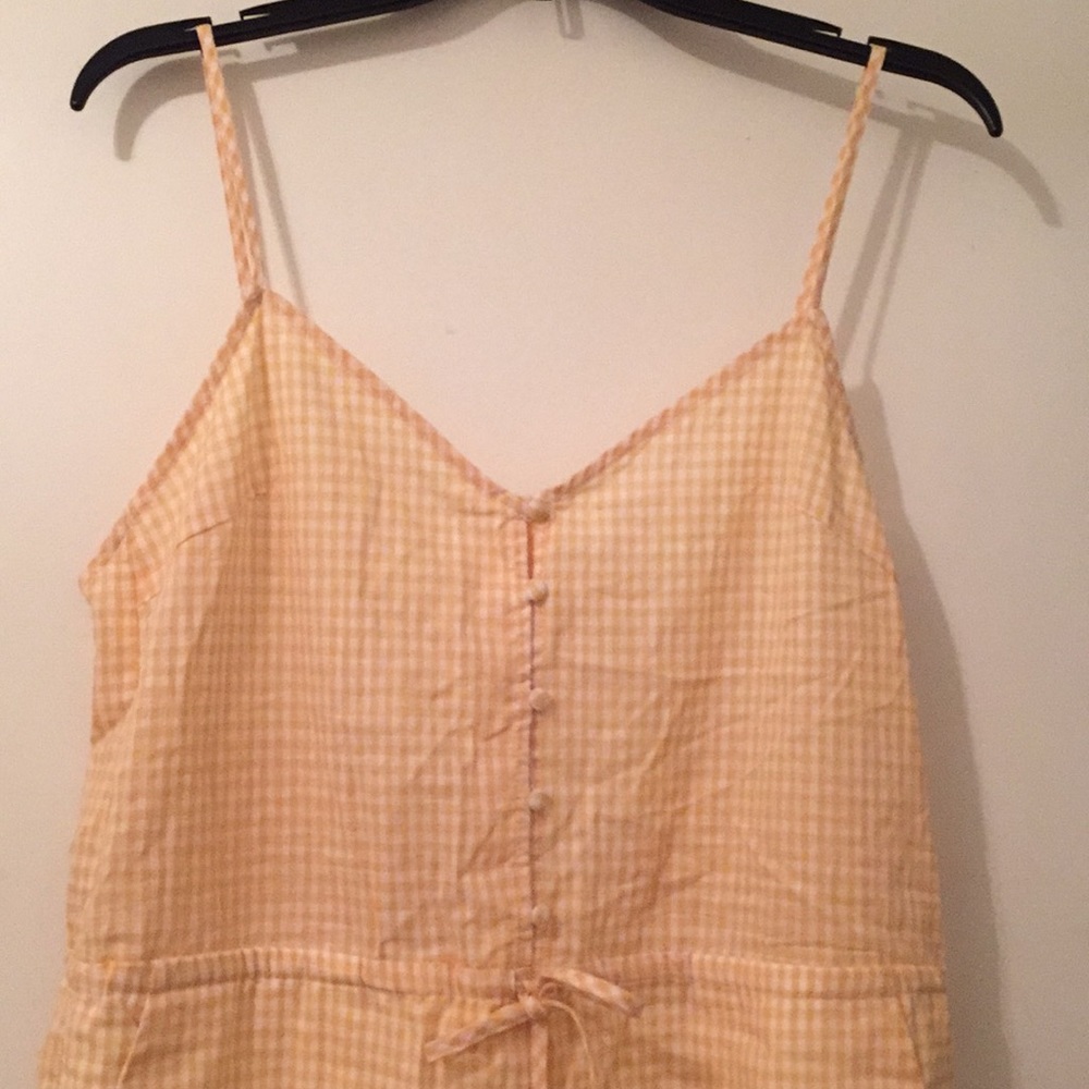 Yellow gingham jumpsuit